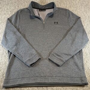 Under Armour Golf Fleece Lined 1/4 Zip Pullover Men's 3XL Heather Gray Cold Gear